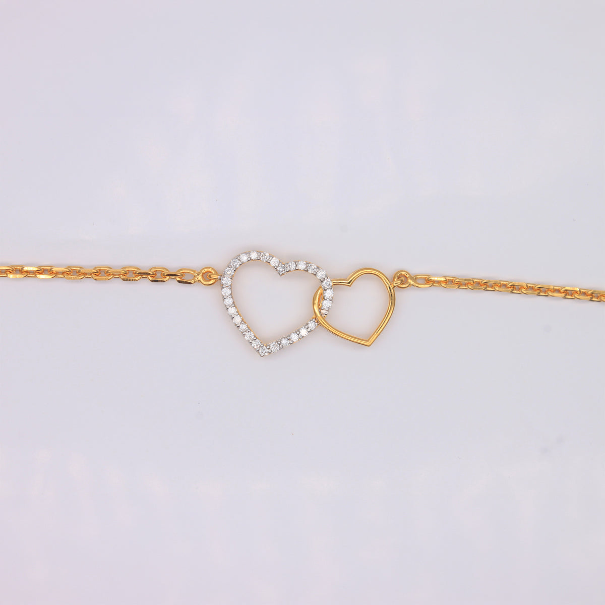 Interlocking Double Heart Bracelet