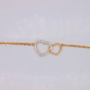 Interlocking Double Heart Bracelet