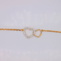 Interlocking Double Heart Bracelet