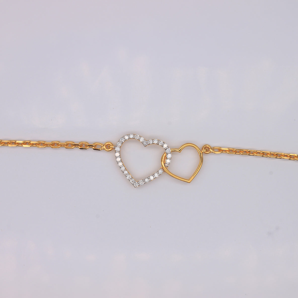 Interlocking Double Heart Bracelet