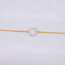 Diamond Circle Charm Bracelet