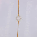 Diamond Circle Charm Bracelet