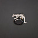 Pave Diamond Panther on Onyx Focal