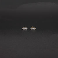 Minimalist Tapered Hexagonal Diamond Studs