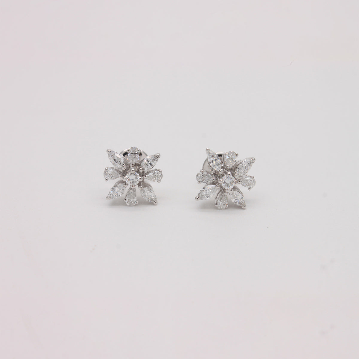 Radiant Marquise & Pear Diamond Blossom Studs